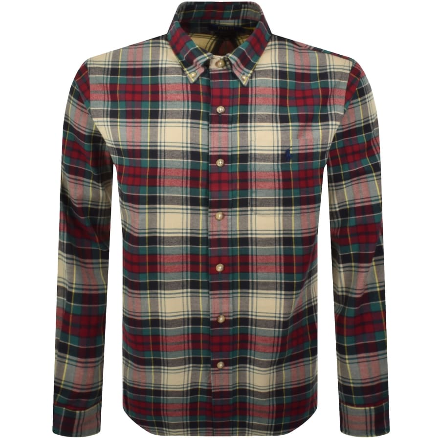 Ralph Lauren Check Long Sleeve Shirt Navy | Mainline Menswear x
